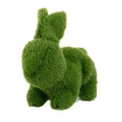 Figurine Décorative polypropylène Gazon artificiel Lapin 30 x 55 x 38 cm