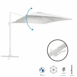 Parasol Tiber Blanc Aluminium 300 x 300 x 250 cm