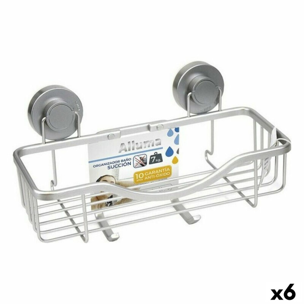 Bath Organiser Caddy Confortime Aluminium (6 Units)