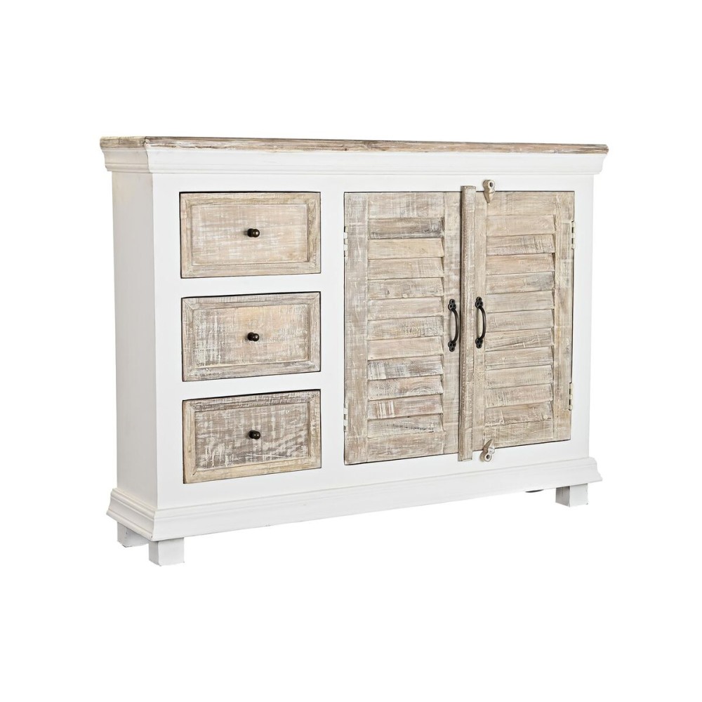 Sideboard DKD Home Decor White Natural Wood Mango wood 122 x 25 x 91 cm