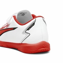 Chaussures de Futsal pour Enfants Puma Ultra Play It V Rouge Blanc Unisexe