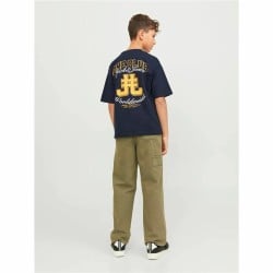 T shirt à manches courtes Enfant Jack & Jones Jorcole Back Print Blue marine