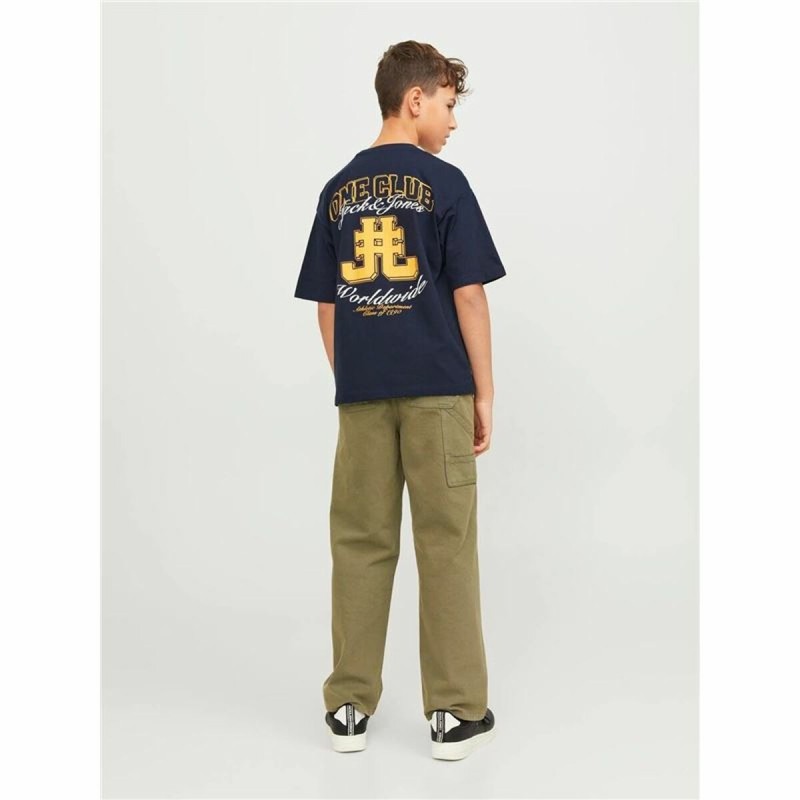 T shirt à manches courtes Enfant Jack & Jones Jorcole Back Print Blue marine