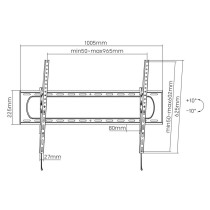 Support de table d'écran MacLean MC-750N 120" 60"