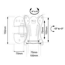 Support de TV MacLean MC-415 32" 13" 30 Kg