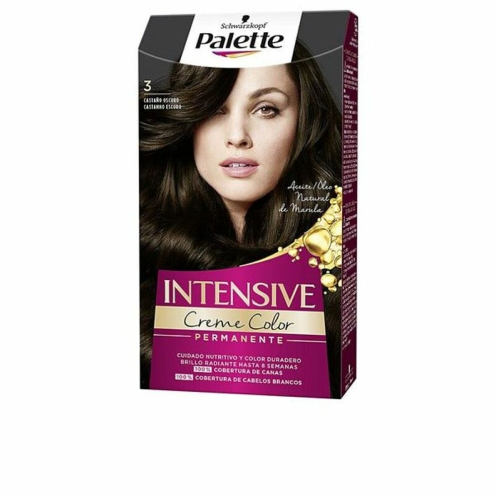 Teinture permanente Palette Intensive 3 Schwarzkopf Palette Intensive Chatain foncé (1 Unités)