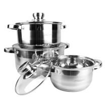 Saucepans Feel Maestro MR-2220-6L Silver Steel 6 Pieces