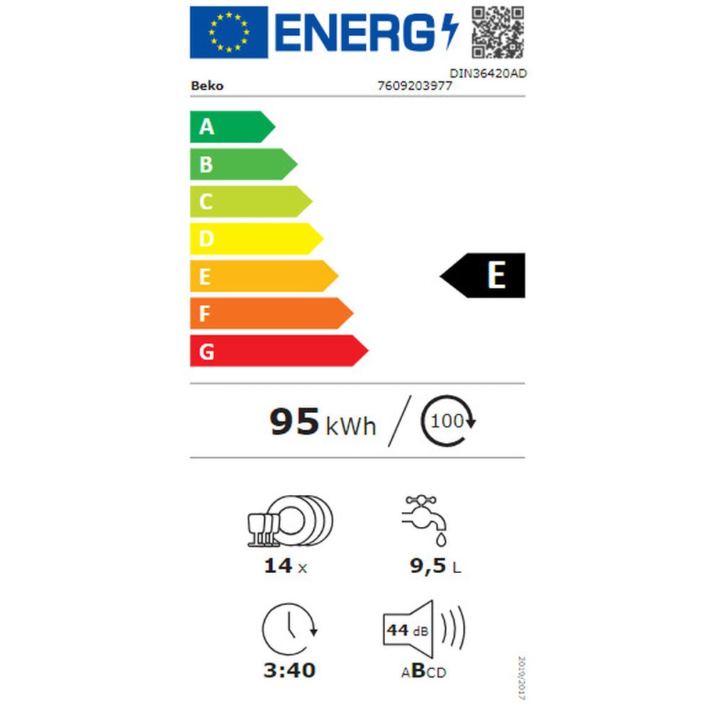 Lave-vaisselle BEKO DIN36420AD 60 cm Blanc