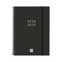 Agenda Finocam Noir A5 15,5 x 21,2 cm 2024-2025