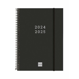 Agenda Finocam Noir A5 15,5 x 21,2 cm 2024-2025