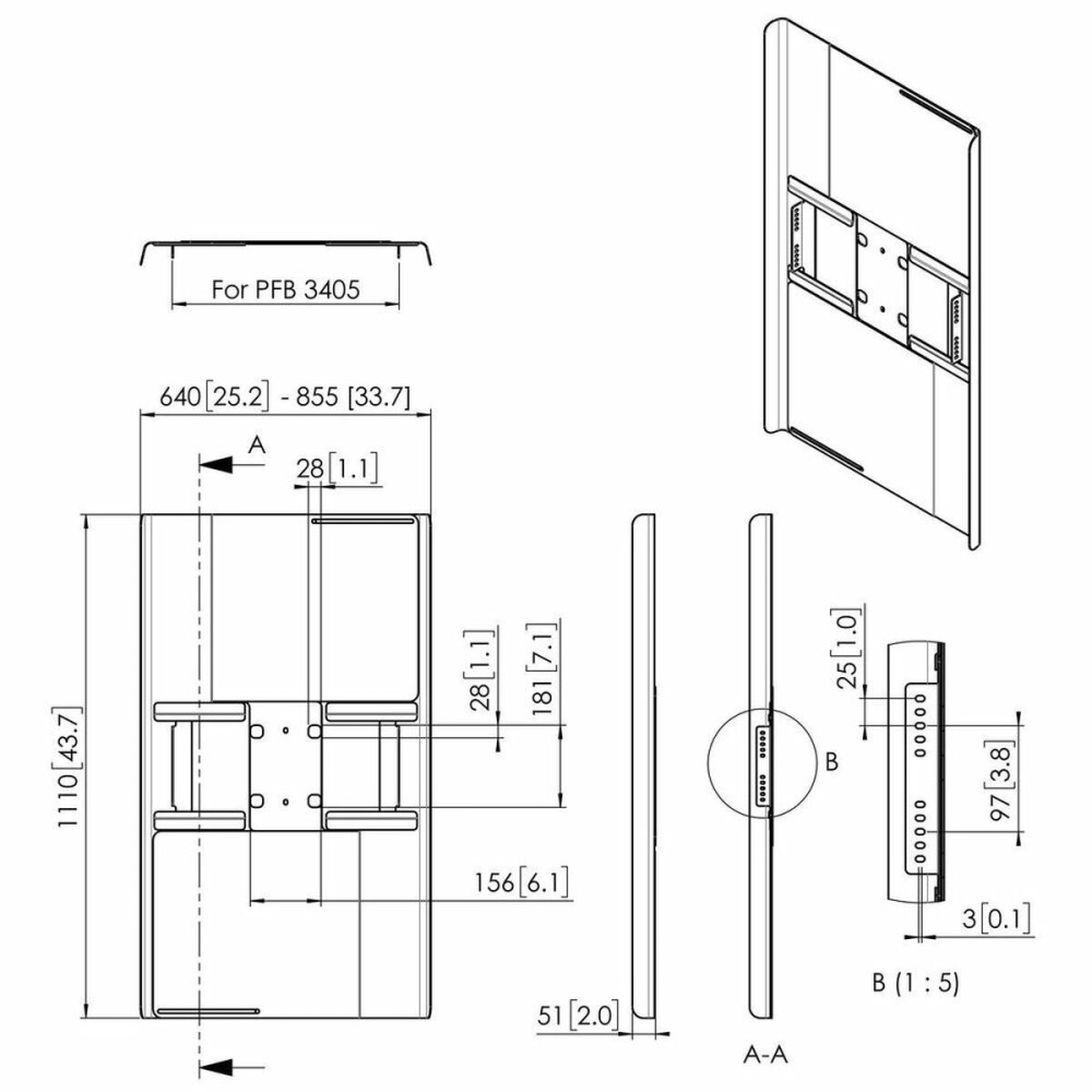 Support de TV Vogel's PFA 9121 50-55"