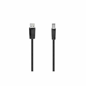 USB A to USB B Cable Hama 00200603 3 m Black