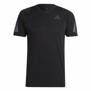 Herren Kurzarm-T-Shirt Adidas Run Icon Schwarz