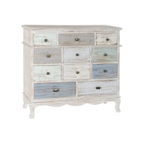 Chest of drawers Home ESPRIT Blue White Light grey Cottage 94 x 35 x 87 cm