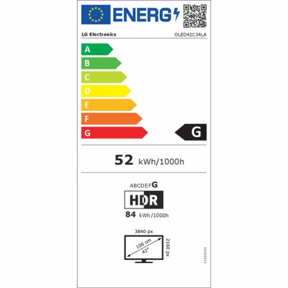 TV intelligente LG OLED42C34LA 4K Ultra HD 43" 42" HDR OLED