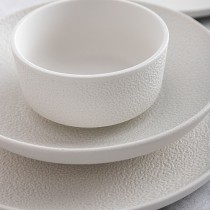 Assiette creuse Bidasoa Fosil Blanc Céramique 21 x 21 x 4,7 cm (6 Unités)