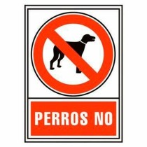 Panneau Archivo 2000 "PERROS NO" PVC 210 x 297 mm