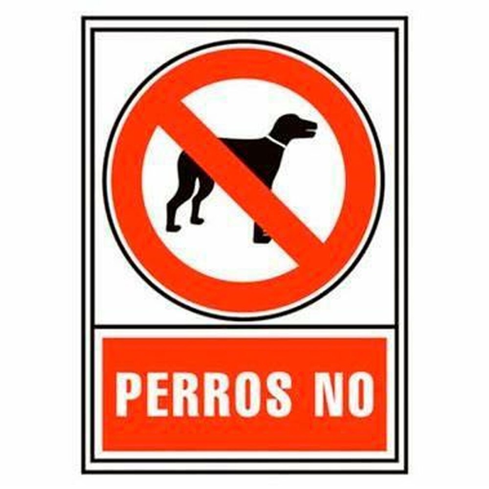 Schild Archivo 2000 "PERROS NO" PVC 210 x 297 mm