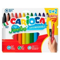 Set of Felt Tip Pens Carioca Jumbo 14 Units