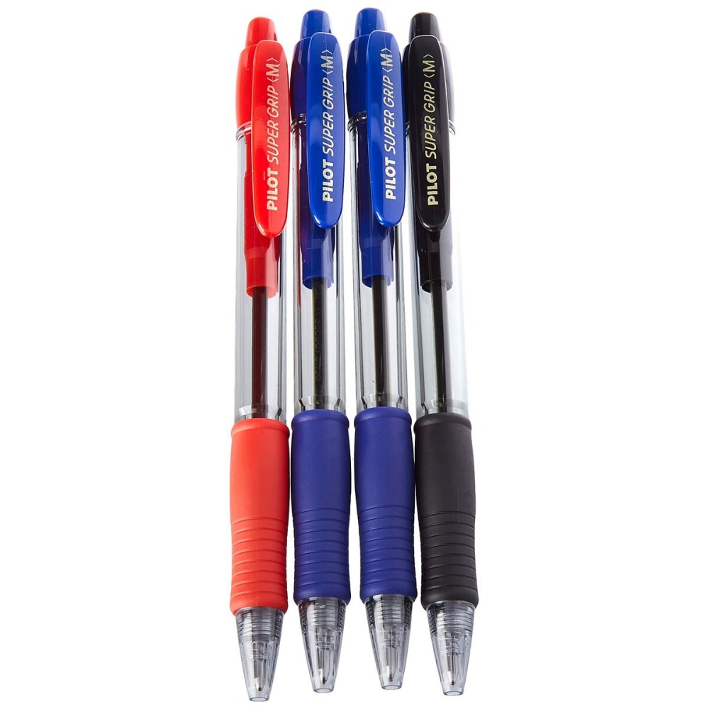 Set of Biros Pilot SUPERGRIP Multicolour (4 Pieces)