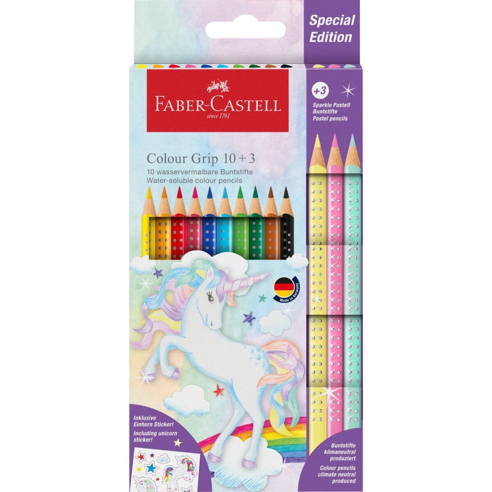 Colouring pencils Faber-Castell Colour Grip Multicolour 13 Pieces