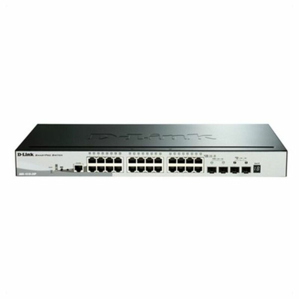 Schalter für das Netz mit Schaltschrank D-Link DGS-1510-28P 28 Puertos RJ45 92 Gbit/s SFP Blau Schwarz