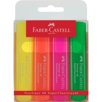 Ensemble de Marqueurs Fluorescents Faber-Castell TEXTLINER 46 Multicouleur (4 Unités)