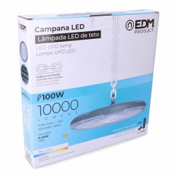 LED Bell EDM Aluminium 100 W 10000 Lm Ø 30 x 3,2 cm