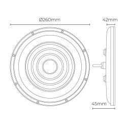 Cloche LED EDM Aluminium 100 W 10000 Lm Ø 30 x 3,2 cm