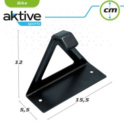 Fahrrad-Wandhalterung Aktive Schwarz Metall 15,5 x 12 x 5,5 cm (24 Stück)