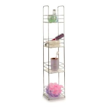 Bathroom Shelves Transparent Silver Metal Plastic