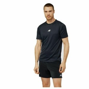 Kurzärmliges Sport T-Shirt New Balance Impact Run AT N-Vent Schwarz