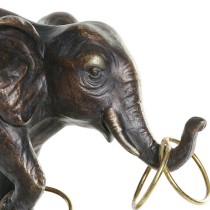 Deko-Figur DKD Home Decor FD-181242 Elefant Schwarz Gold Metall Harz Moderne (31 x 13 x 41 cm)