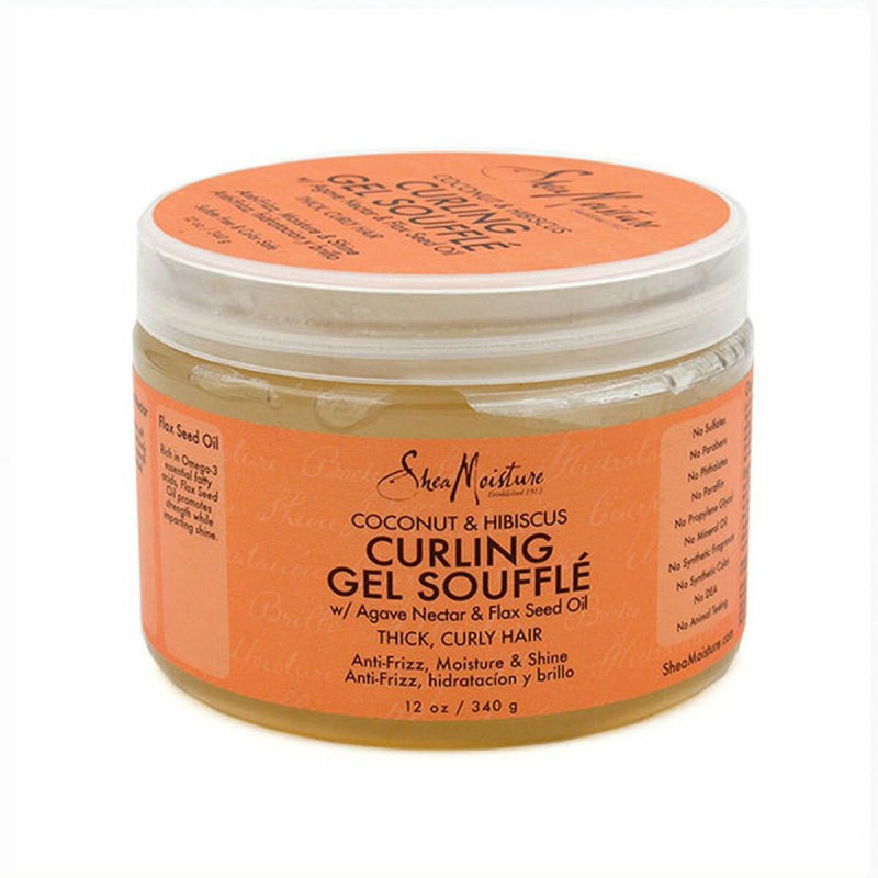 Gel stylisant Shea Moisture Coconut & Hibiscus Curl Cheveux bouclés (340 g)