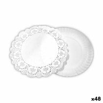 Snack tray Algon Circular White 30 x 30 x 1,5 cm (48 Units)