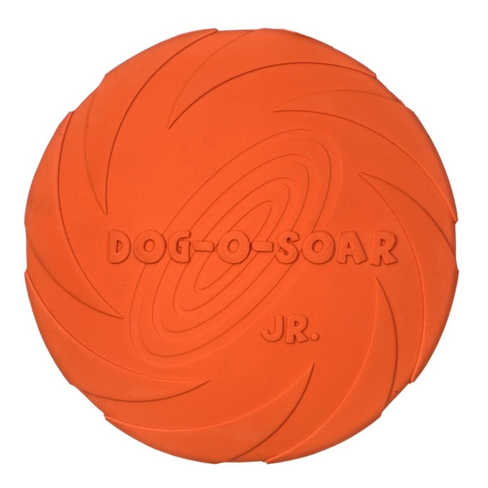 Frisbee Trixie   Blau Orange Gummi Kautschuk