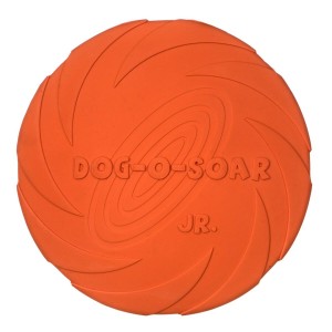 Frisbee Trixie   Blau Orange Gummi Kautschuk