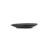 Teller Bidasoa Fosil Schwarz aus Keramik Tonerde 13,3 x 11,6 x 1,7 cm Kaffee (12 Stück)