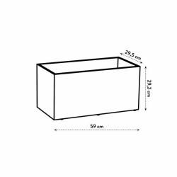 Blumentopf Elho Weiß 59 x 30 x 29 cm Kunststoff rechteckig Moderne