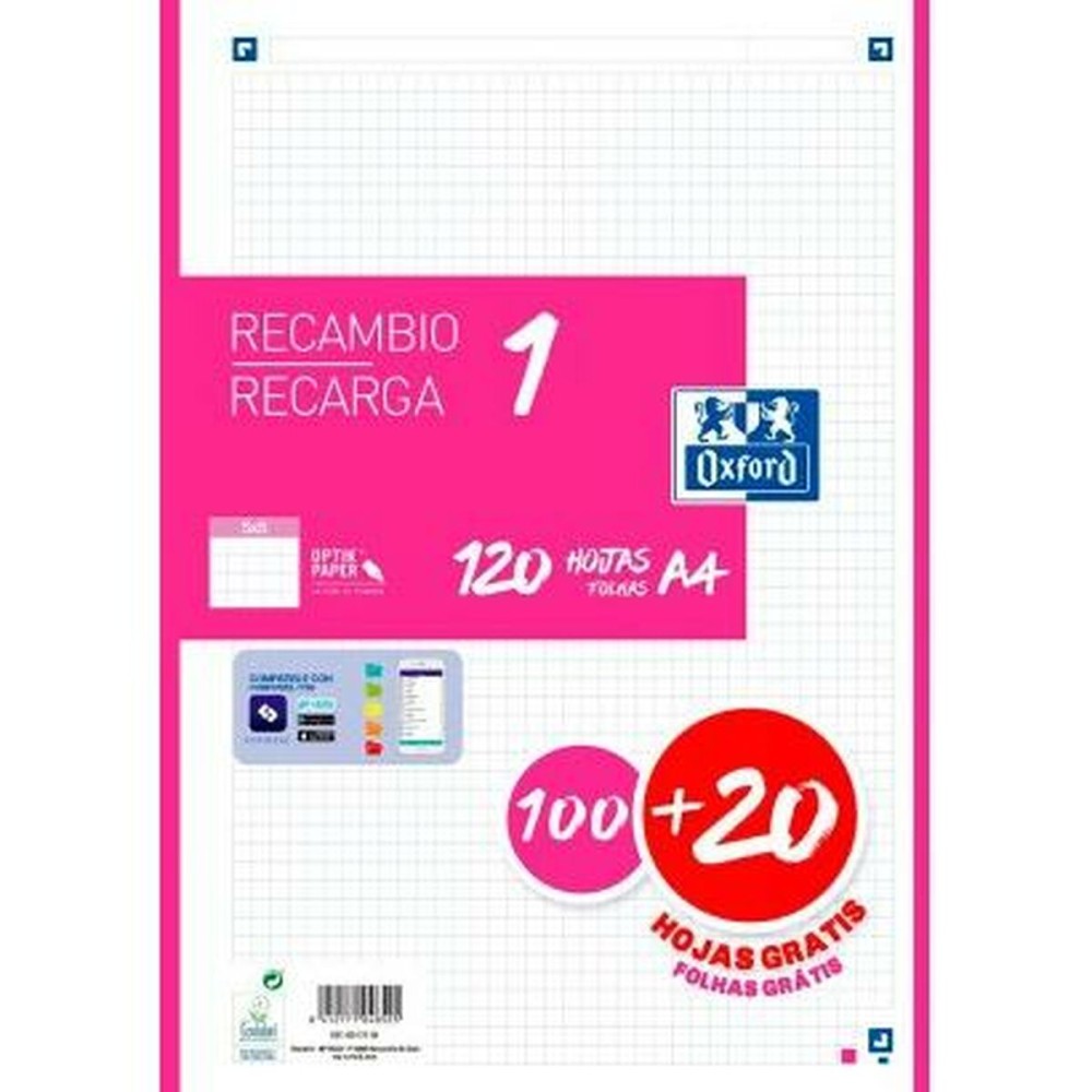 Bloc de Notes Oxford Fuchsia A4 120 Volets