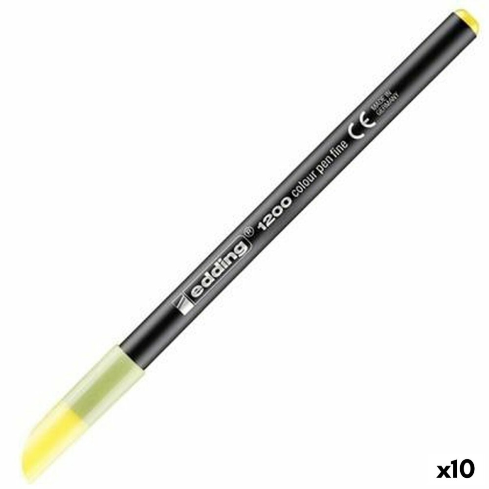 Felt-tip pens Edding 1200 Yellow (10 Units)