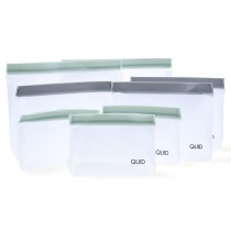 Reusable Food Bag Set Quid Rico Plastic Zip 8 Pieces