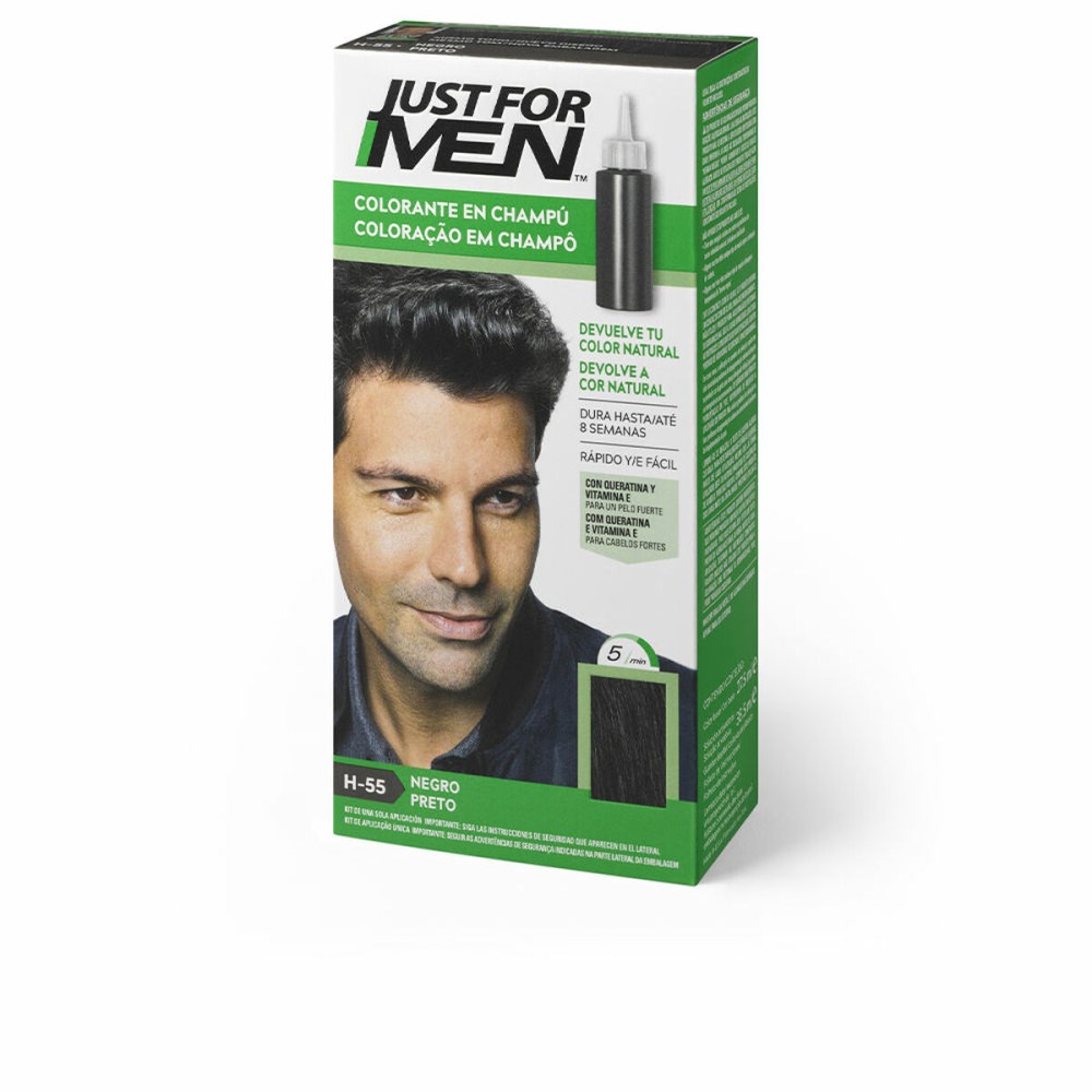 Shampoo Dye Just For Men Colorante Black 30 ml