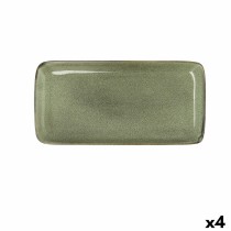 Plat à Gratin Bidasoa Ikonic Vert Céramique 28 x 14 cm (Pack 4x)