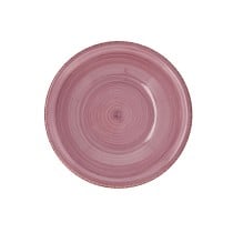 Assiette creuse Quid Vita Peoni Céramique Rose Ø 21,5 cm (12 Unités)