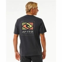 Herren Kurzarm-T-Shirt Rip Curl Traditions Schwarz