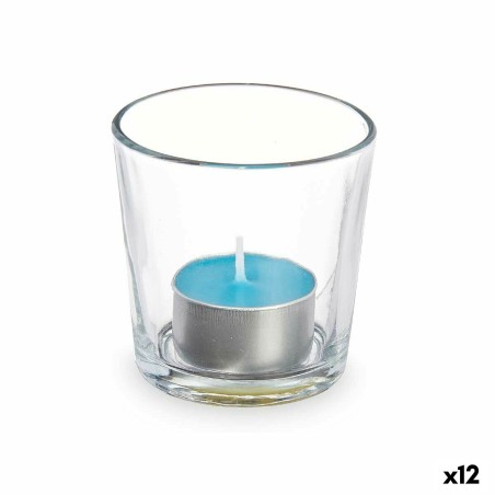 Scented Candle 7 x 7 x 7 cm (12 Units) Glass Ocean