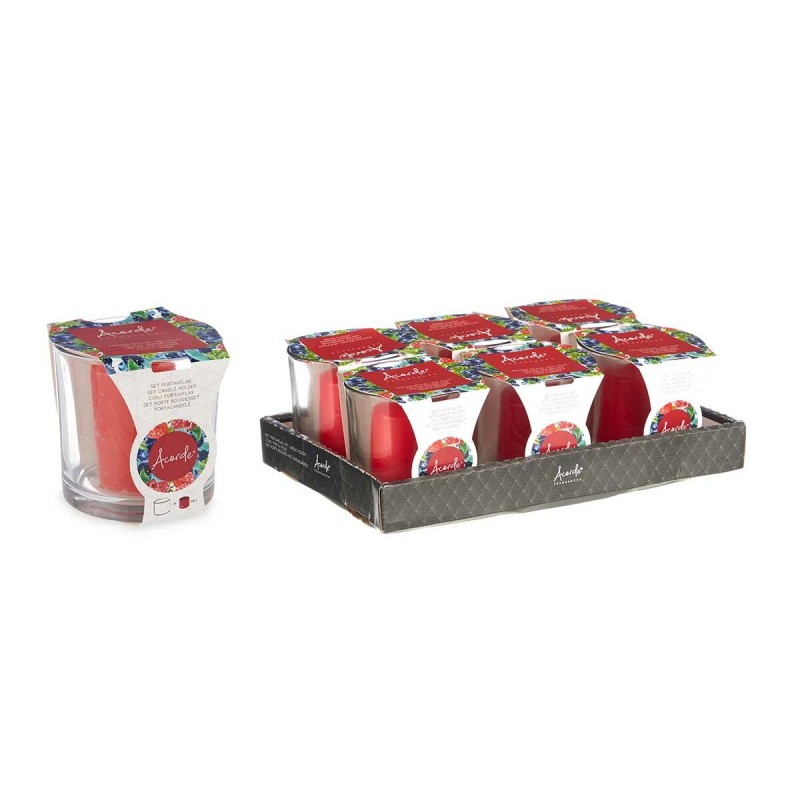 Bougie Parfumée Acorde 2-A-AR Fruits rouges Verre (6 Unités)