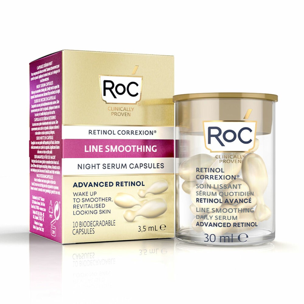 Sérum de nuit Roc Line Smoothing 3,5 ml x 10 Assouplissant Capsules