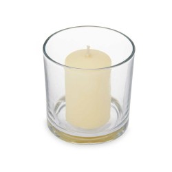 Scented Candle 10 x 10 x 10 cm (6 Units) Glass Vanilla